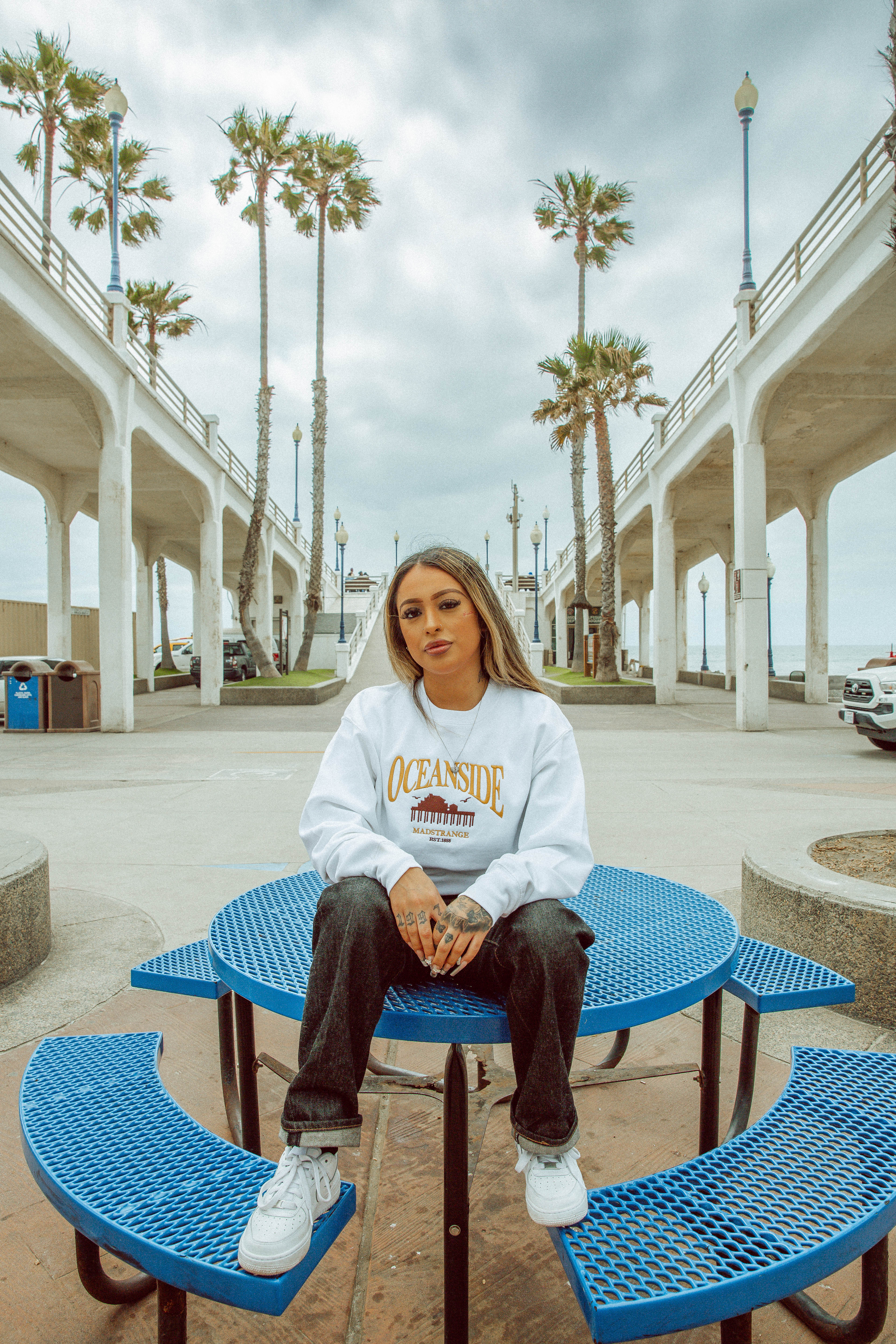 Oceanside “Aspen” Crewneck (White)