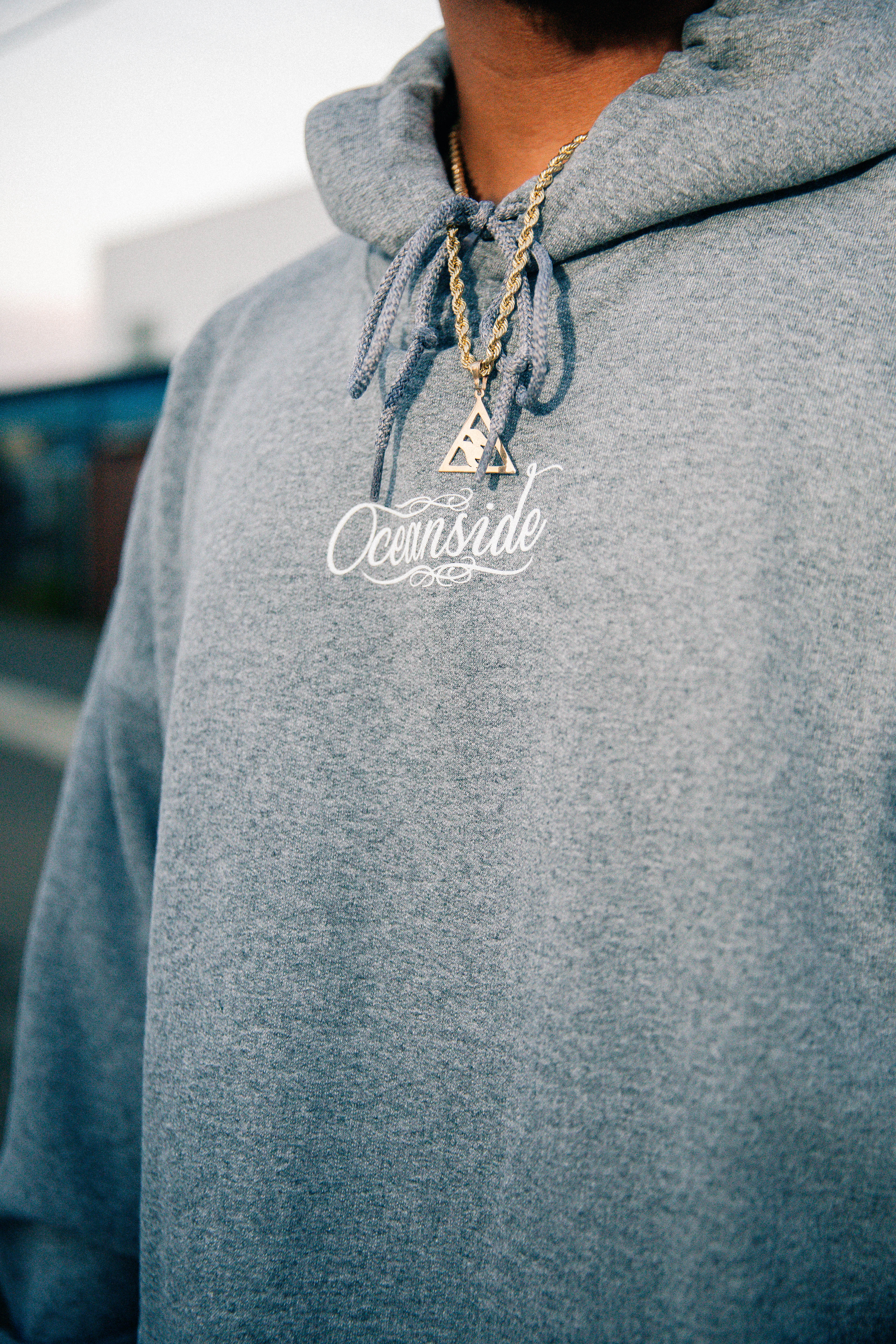 Ciudad de Oceanside Hoodie Circle (Sport Grey)