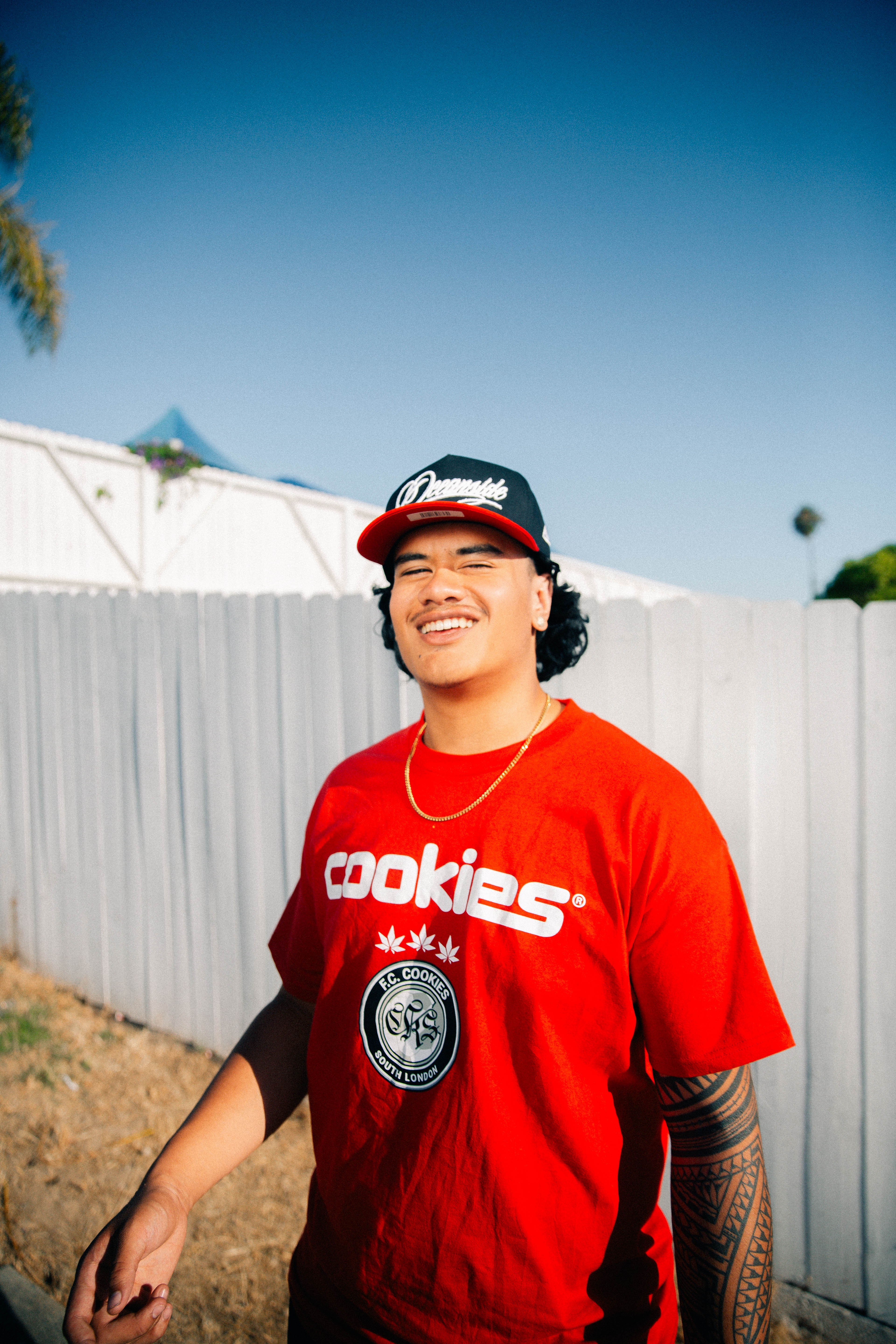 Heart Oceanside Snapback (Black/Red)