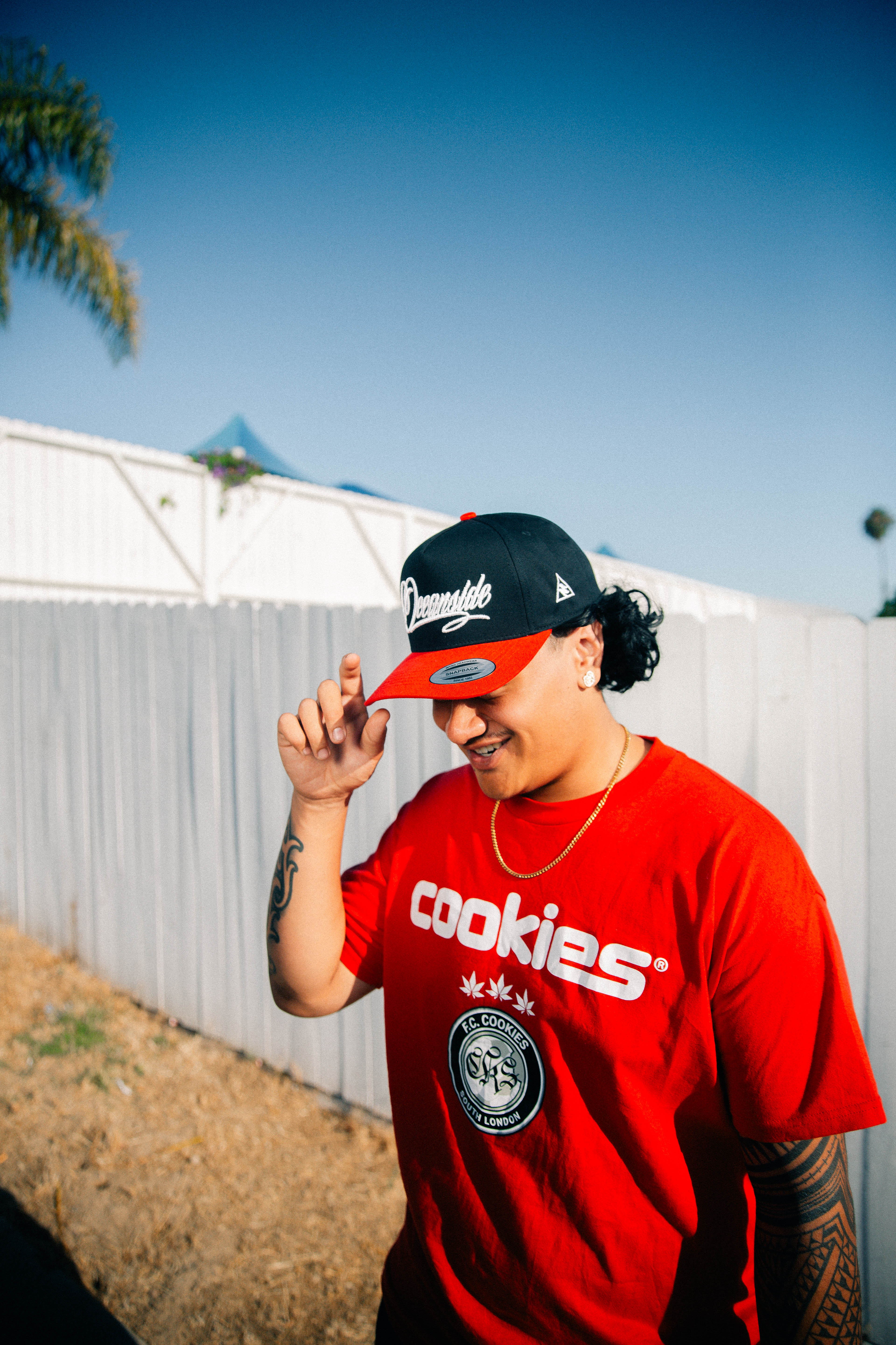 Heart Oceanside Snapback (Black/Red)