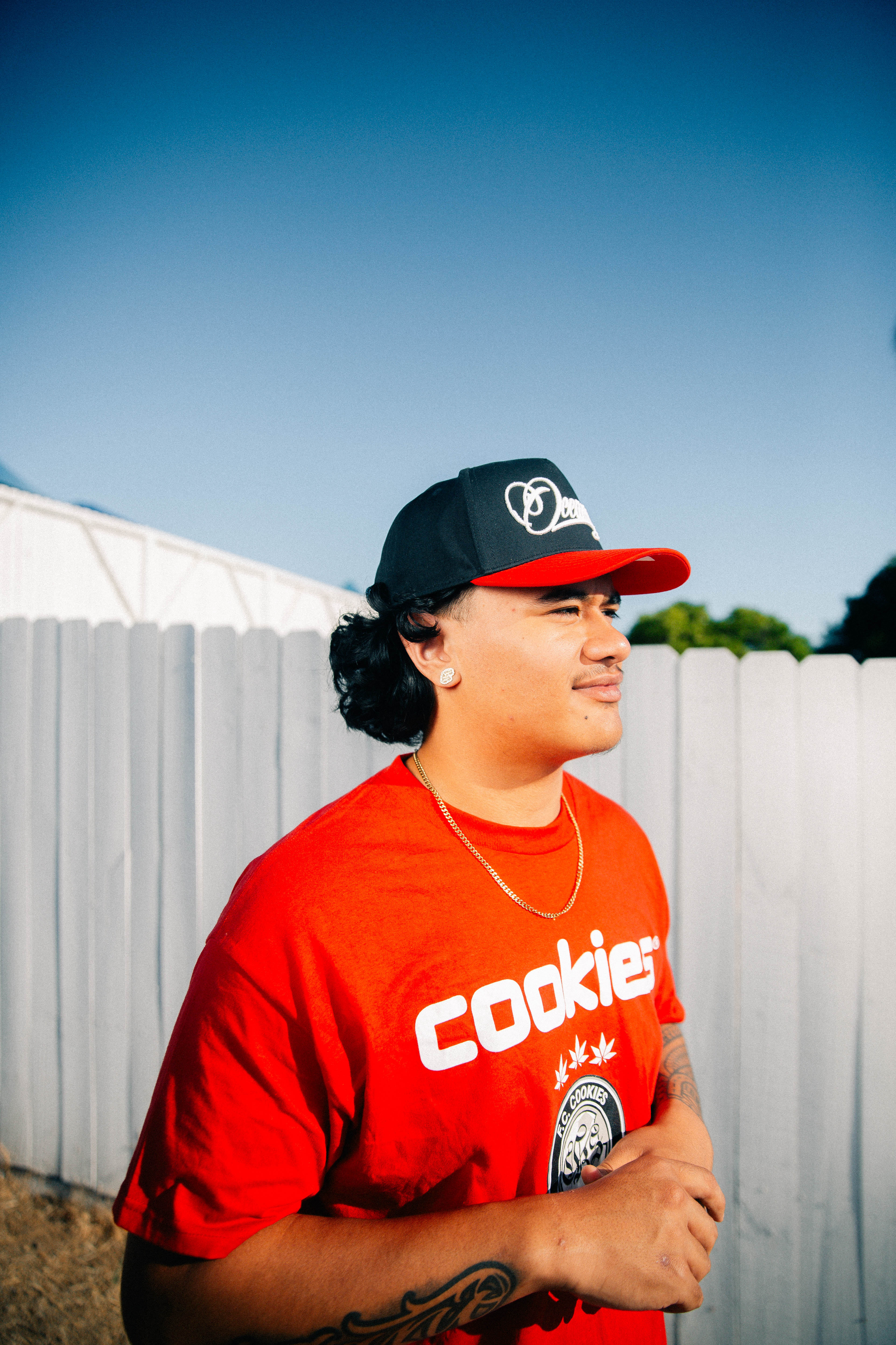 Heart Oceanside Snapback (Black/Red)