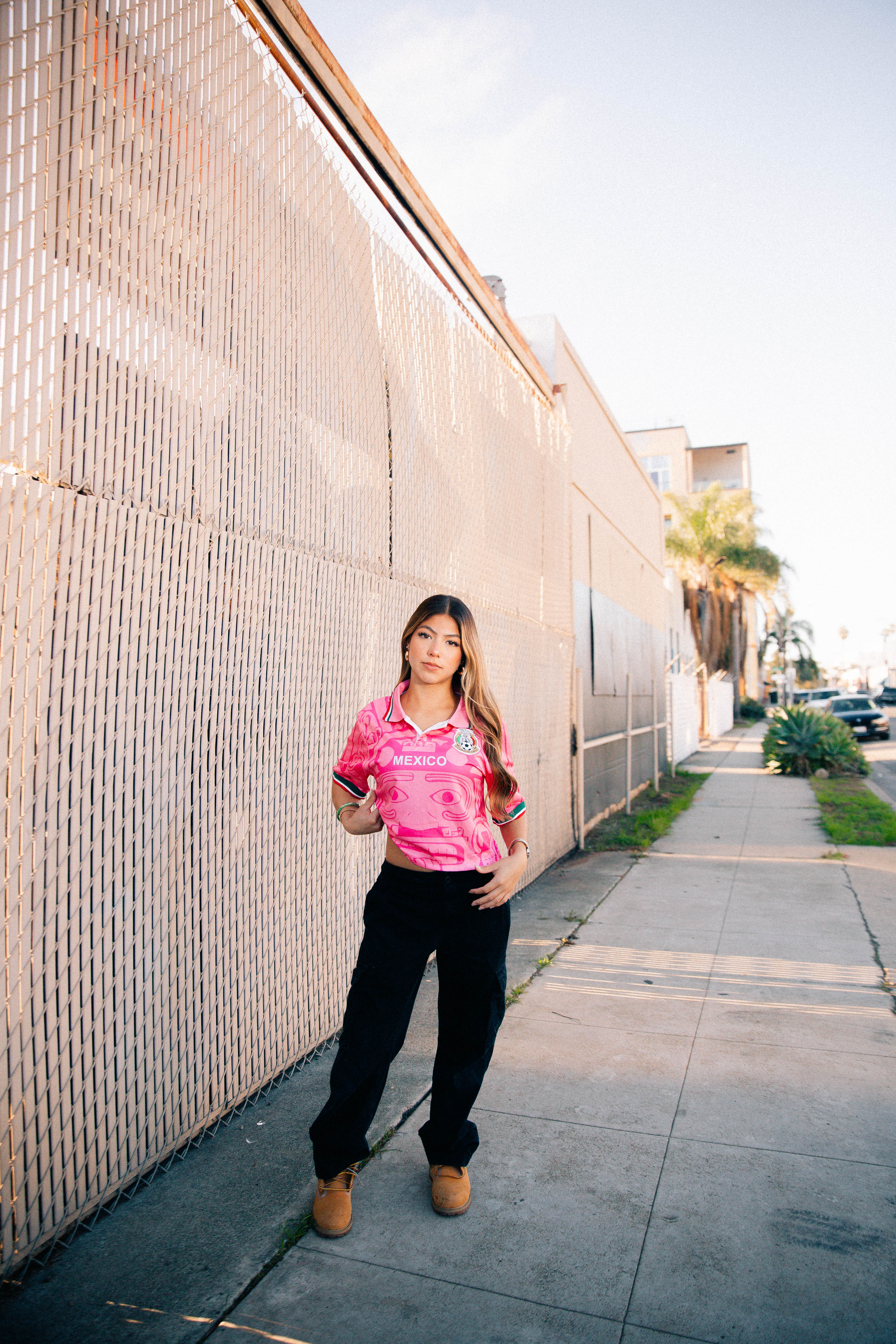 Mexico Women's Soccer Jersey Cropped Pink 1998