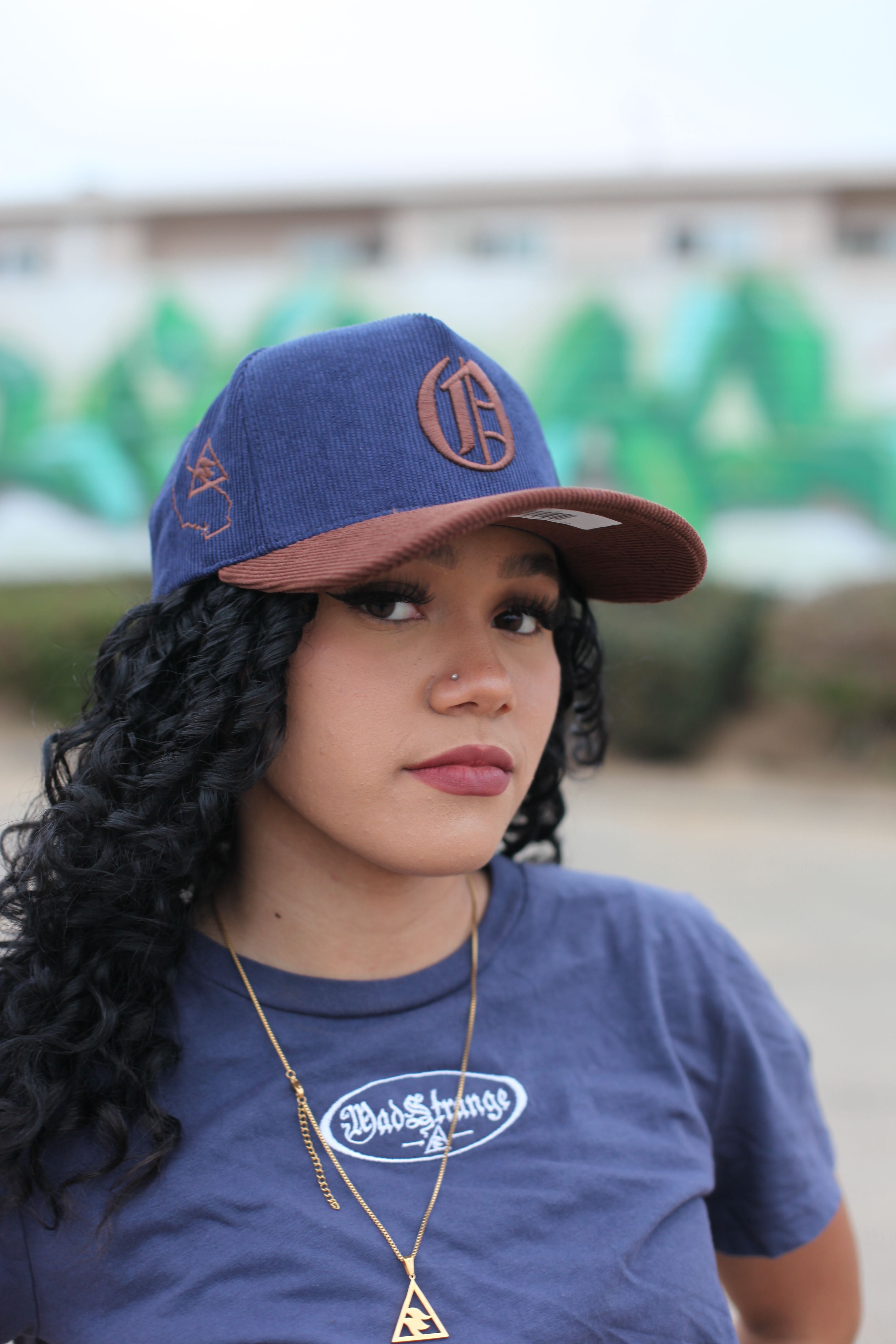 OOE Corduroy  Snapback (Brown/Blue)