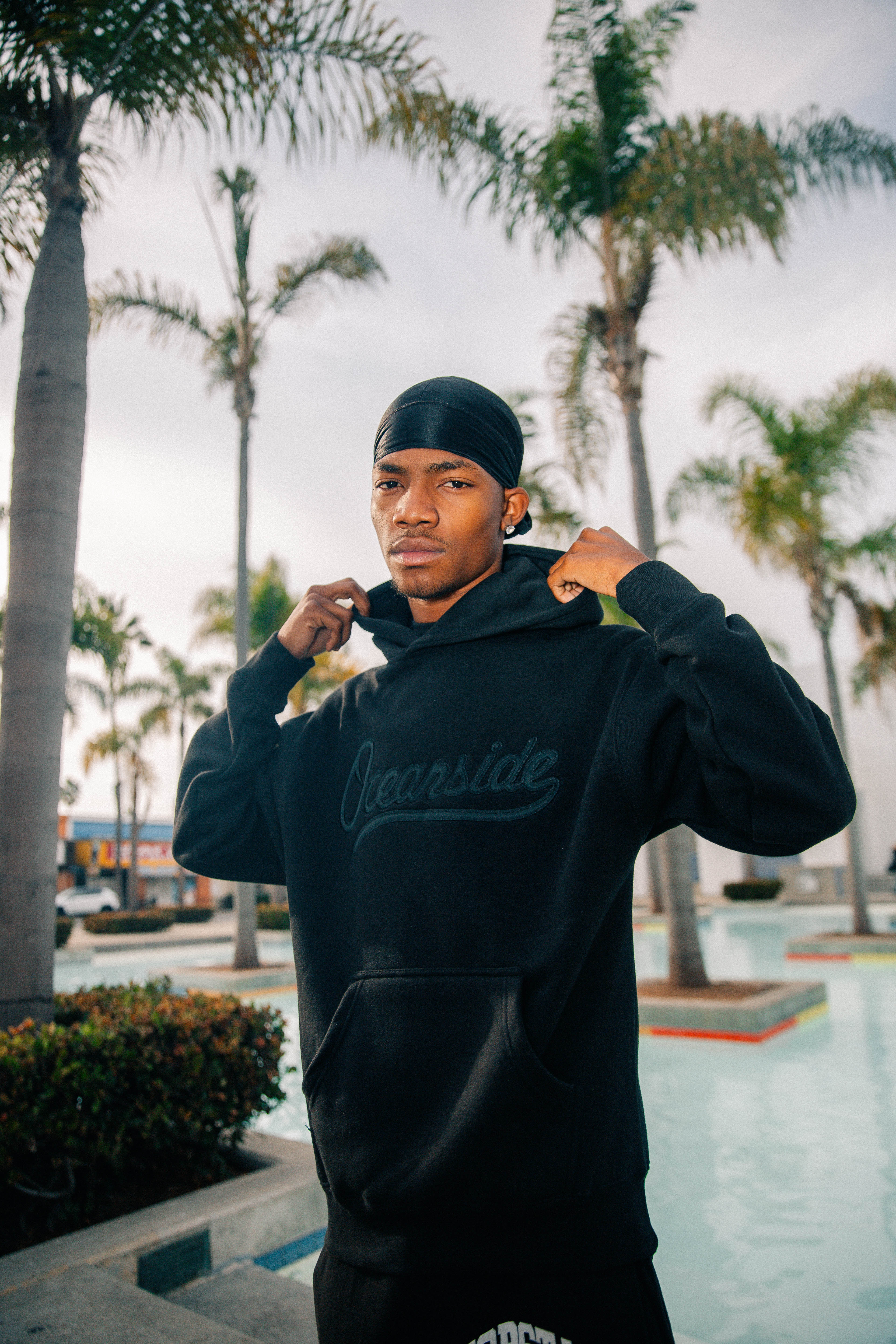 Heavyweight All Black Oceanside Classic Hoodie