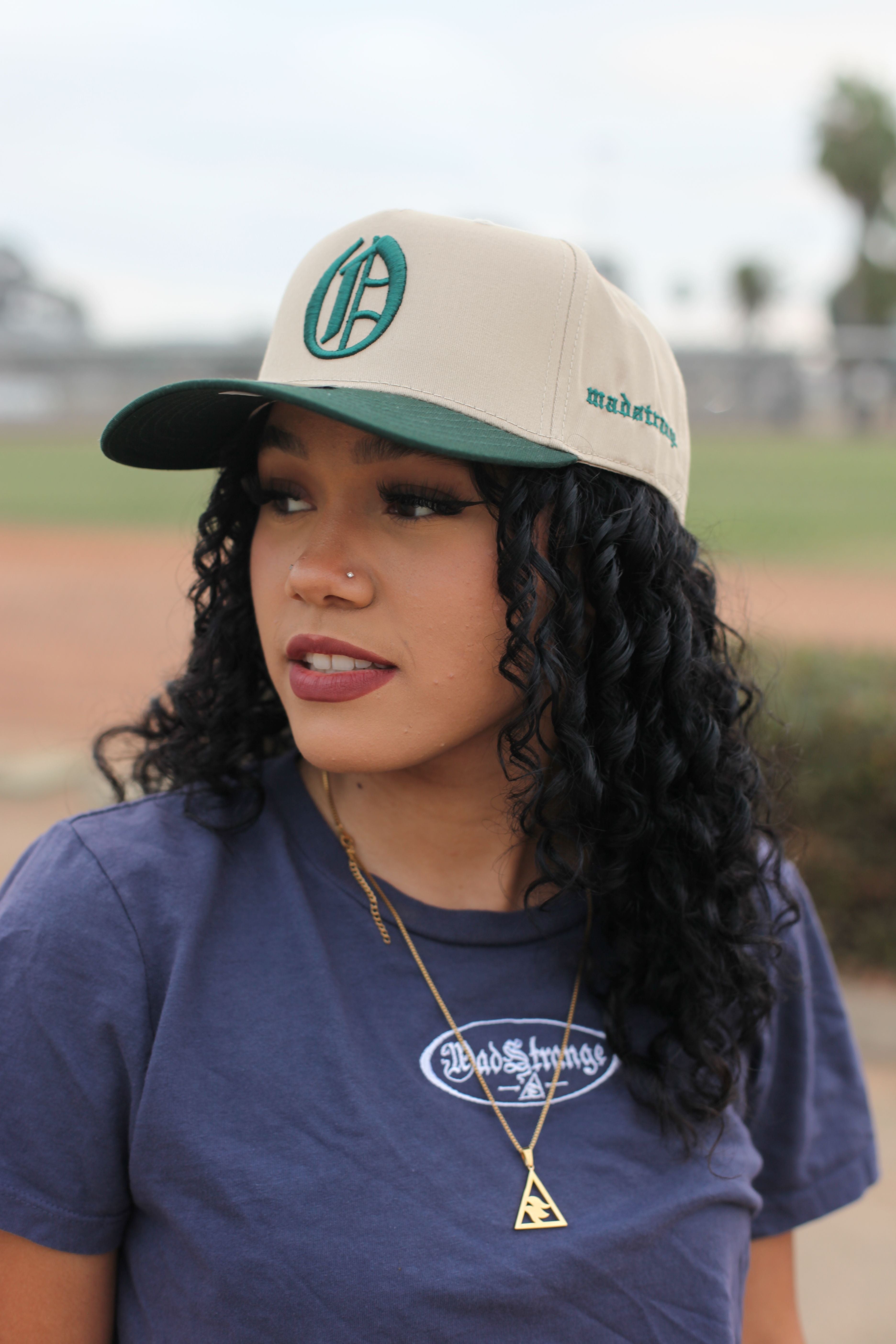 Oceanside Cream/Green Hat