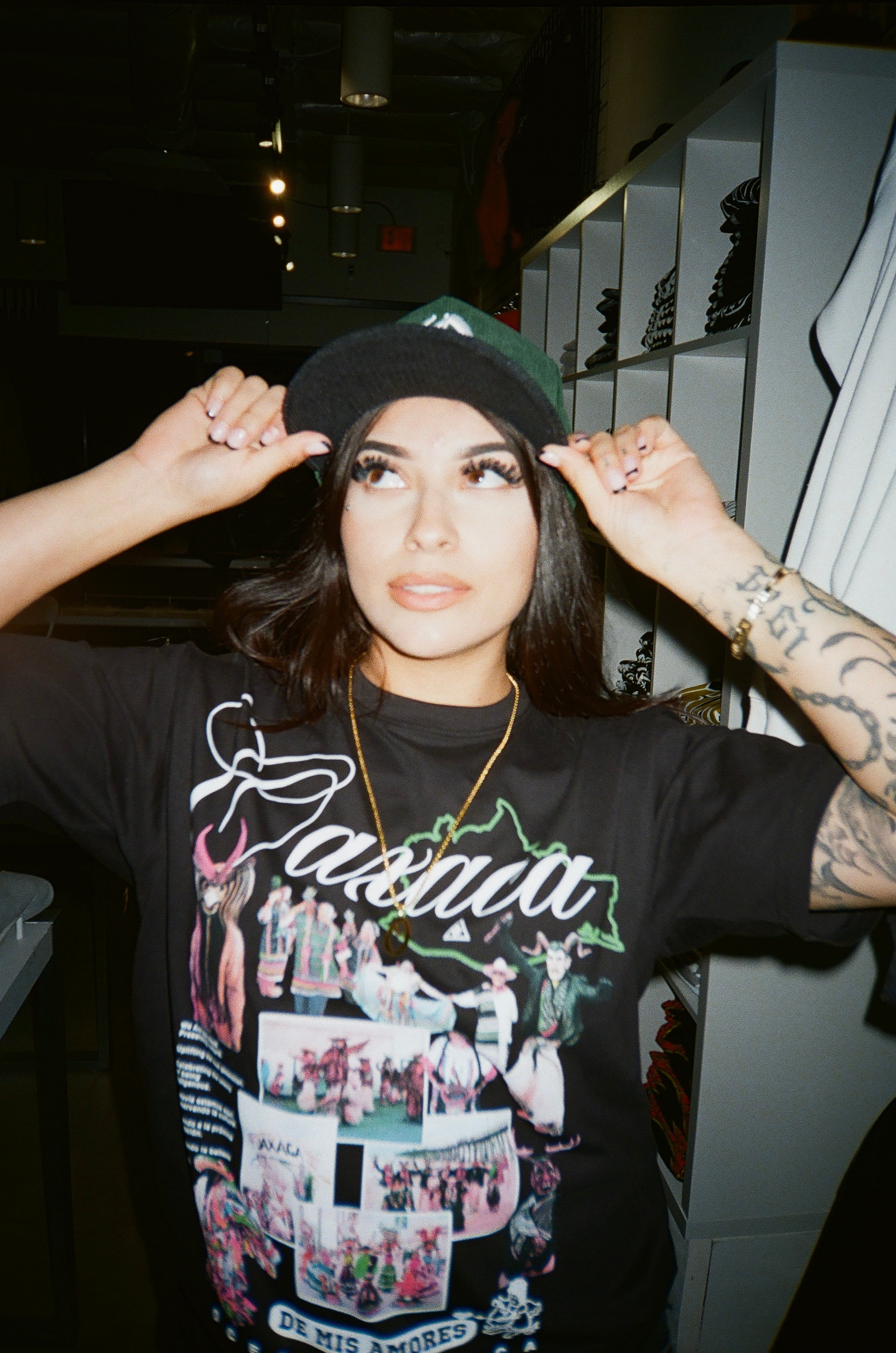 OOE Corduroy Snapback (Green/White/Black Front)