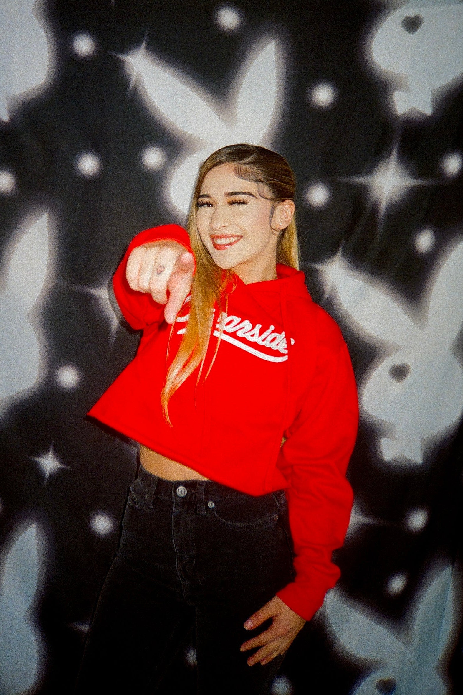 Classic Oceanside Crop Hoodie (Red)