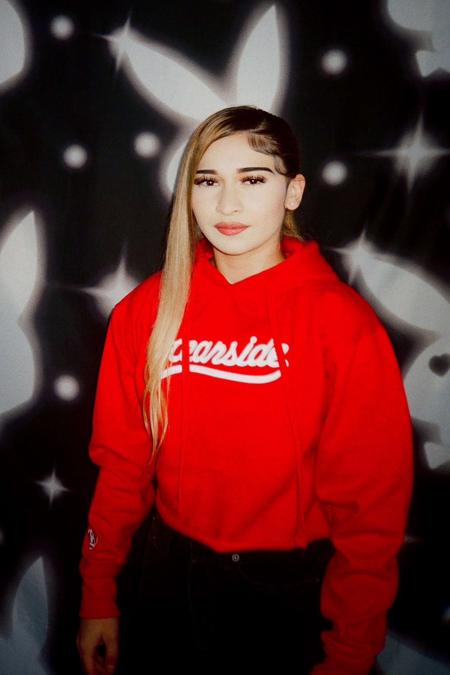 Classic Oceanside Crop Hoodie (Red)