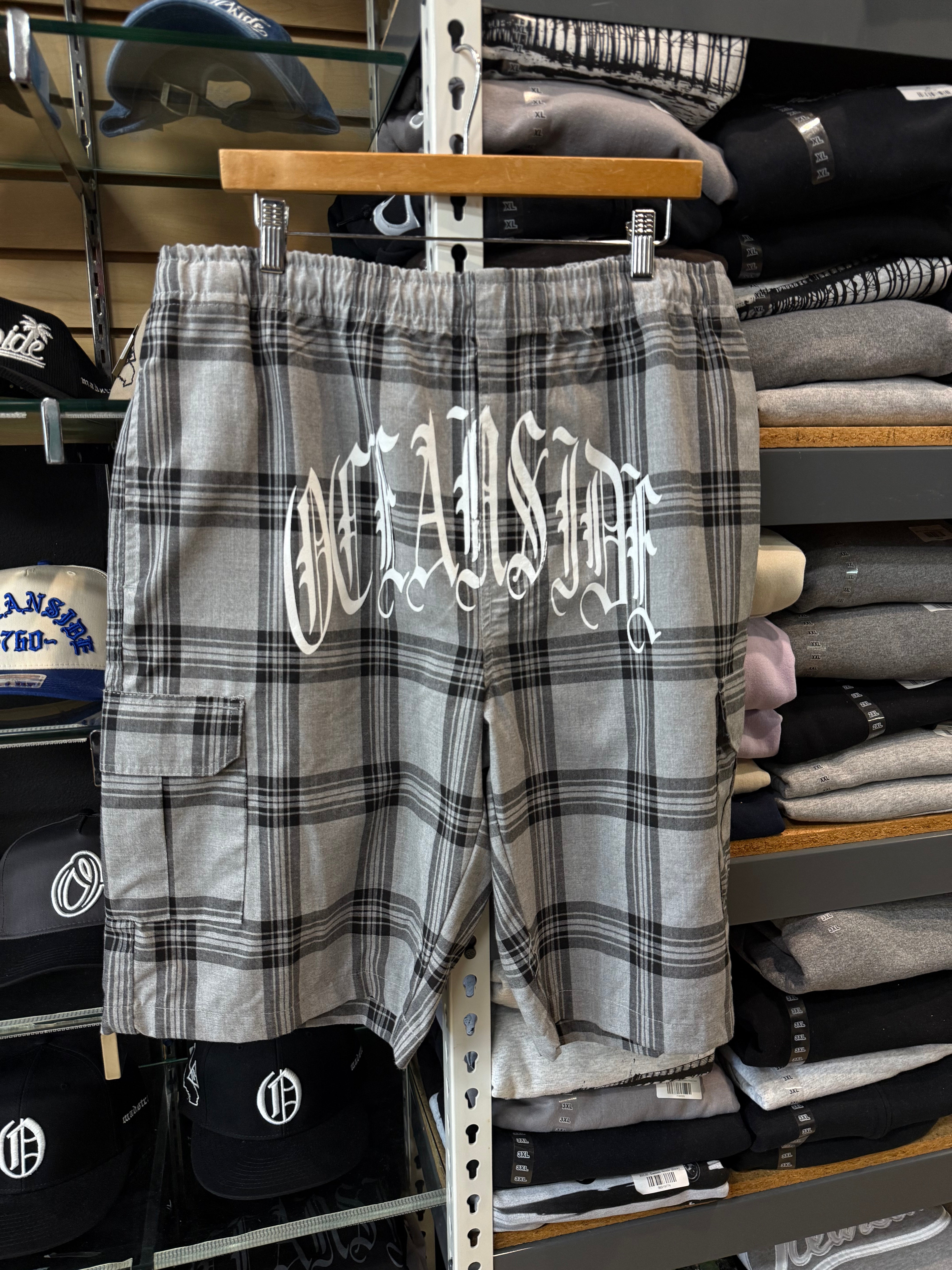 Flannel Shorts (Grey)
