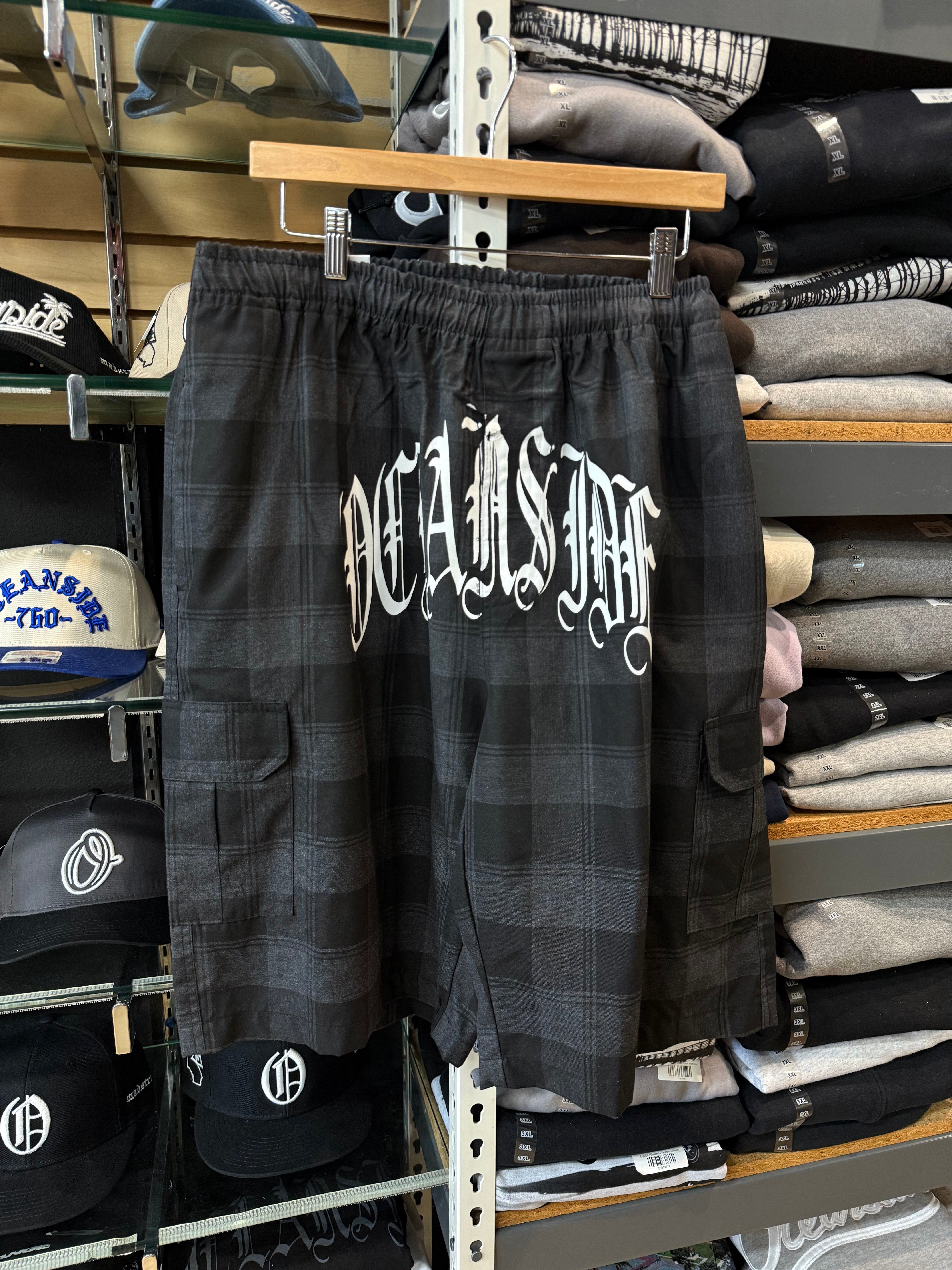 Flannel Shorts (Black)
