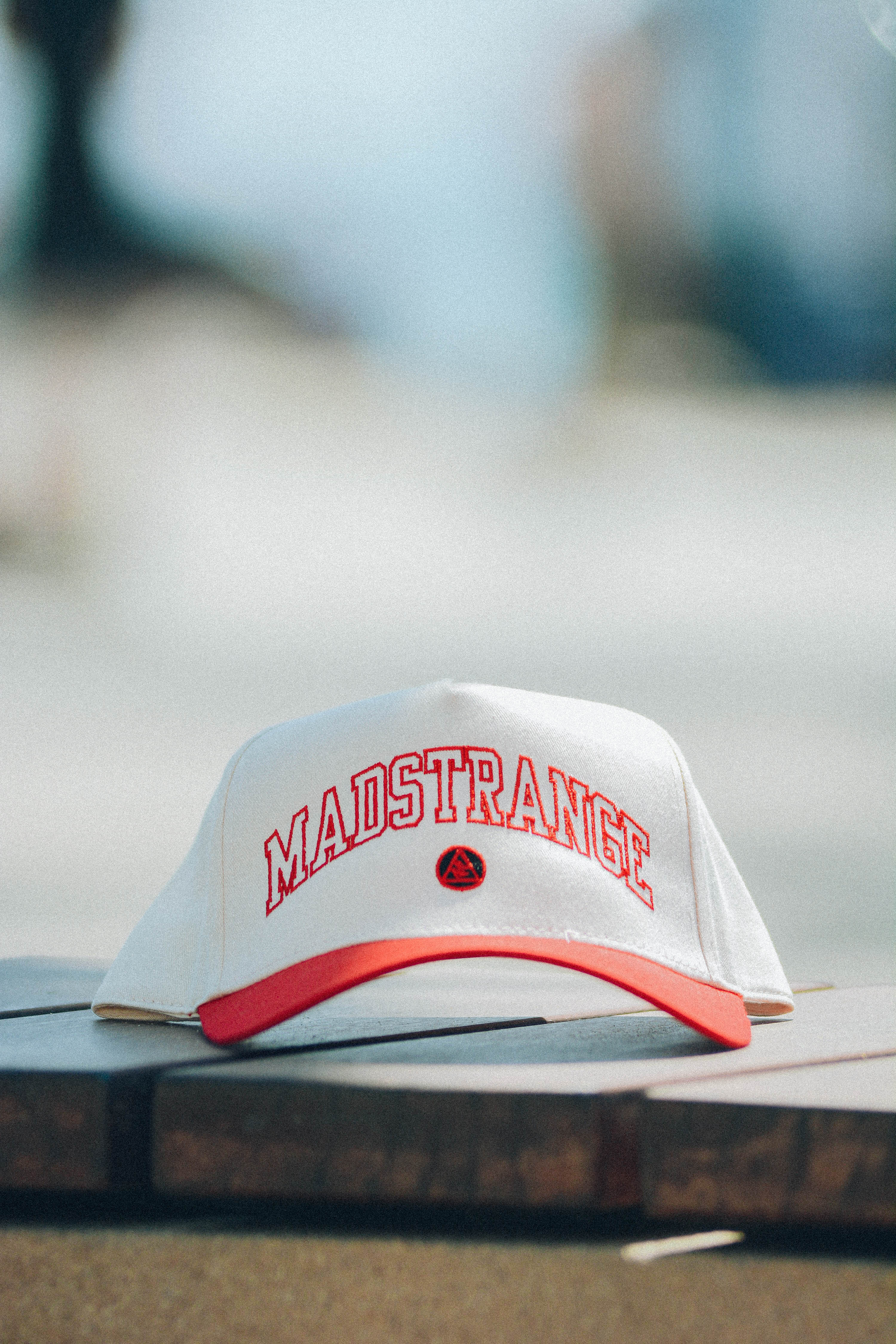 MadStrange Curved Hat (Cream/Red)