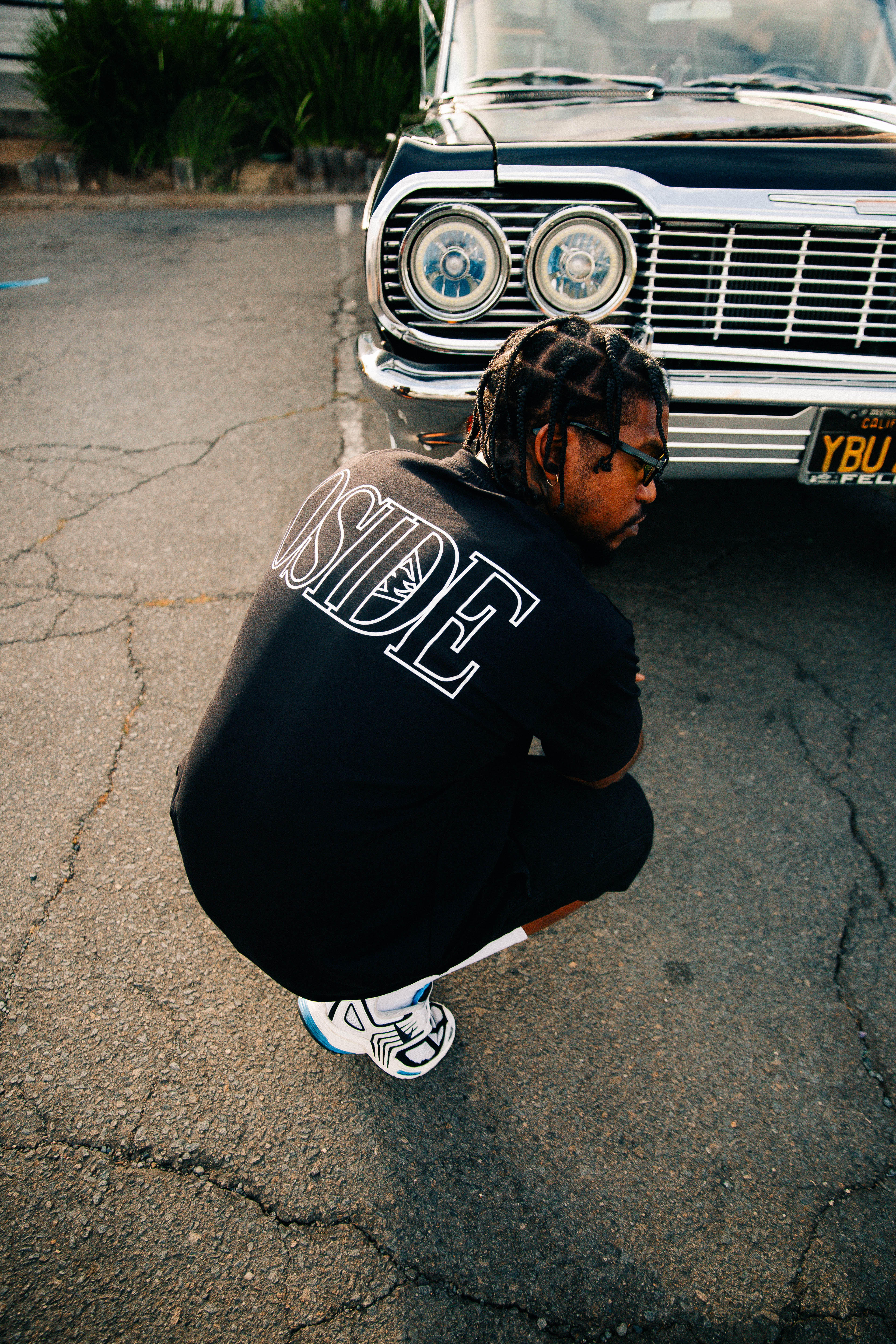 OSIDE triangle shirt (BLACK)