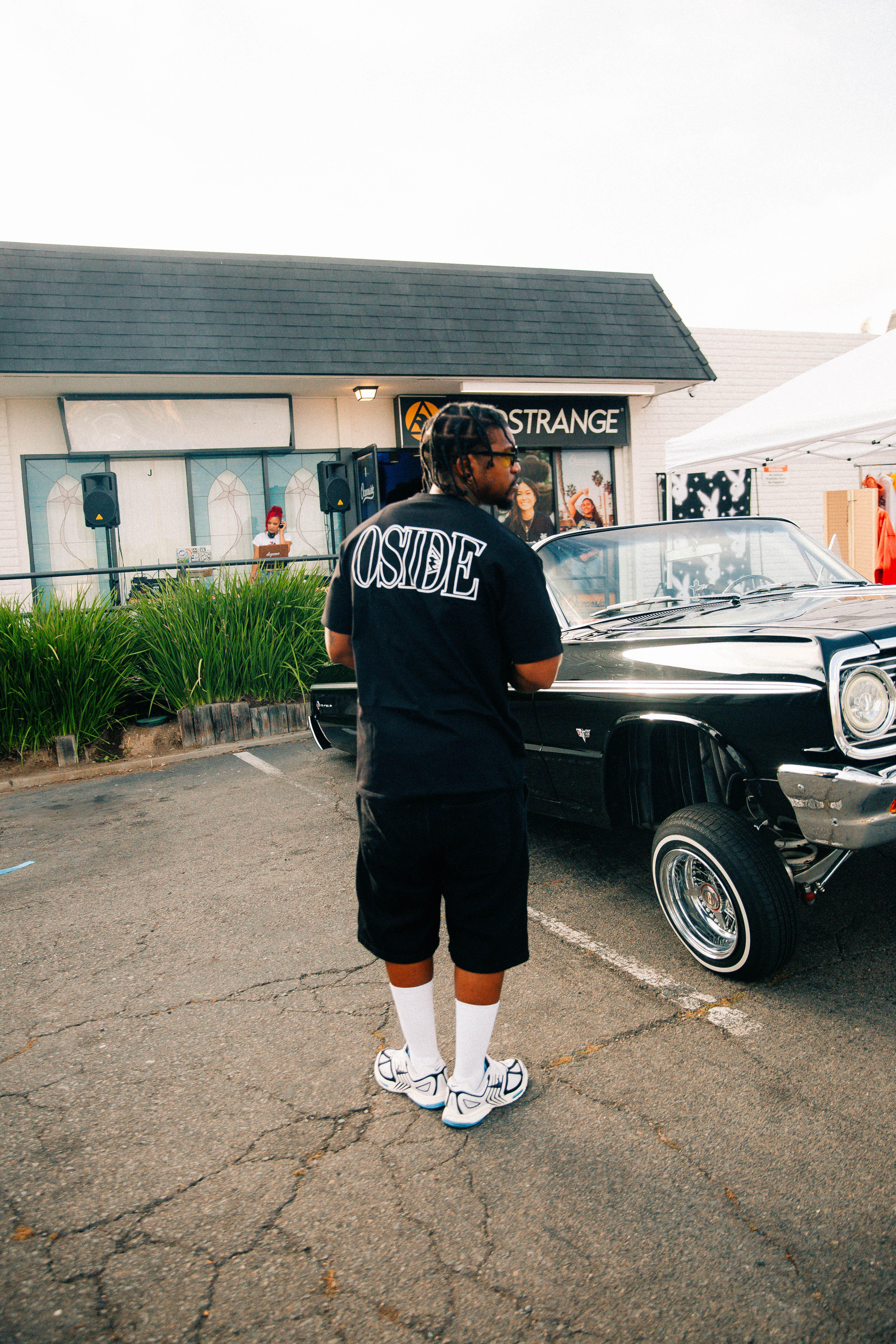 OSIDE triangle shirt (BLACK)