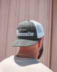 Old English Flannel Snapback (GREEN)