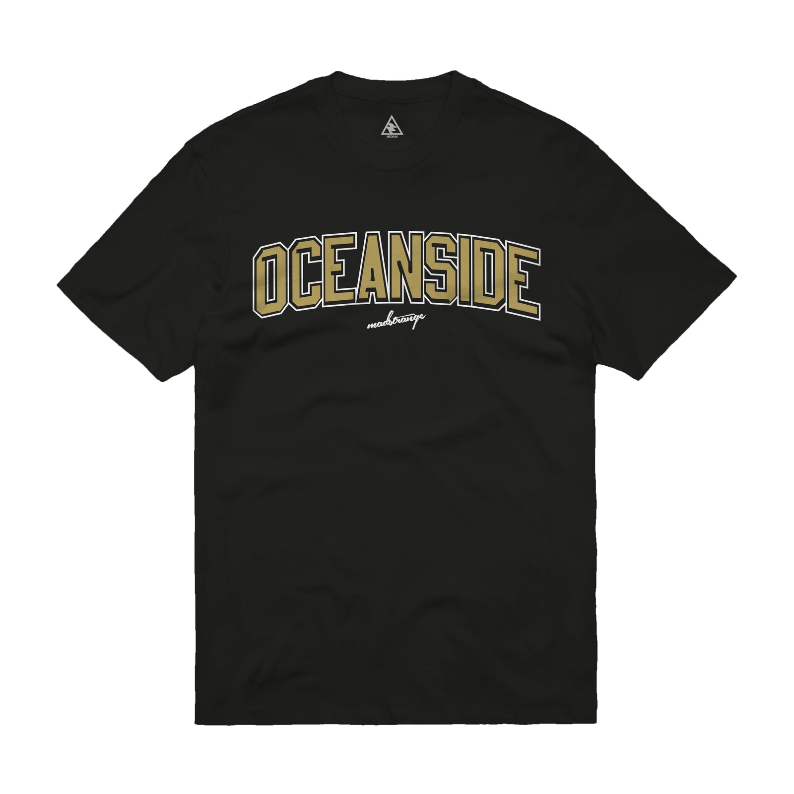 Oceanside Athletic Gold T-Shirt (Black)
