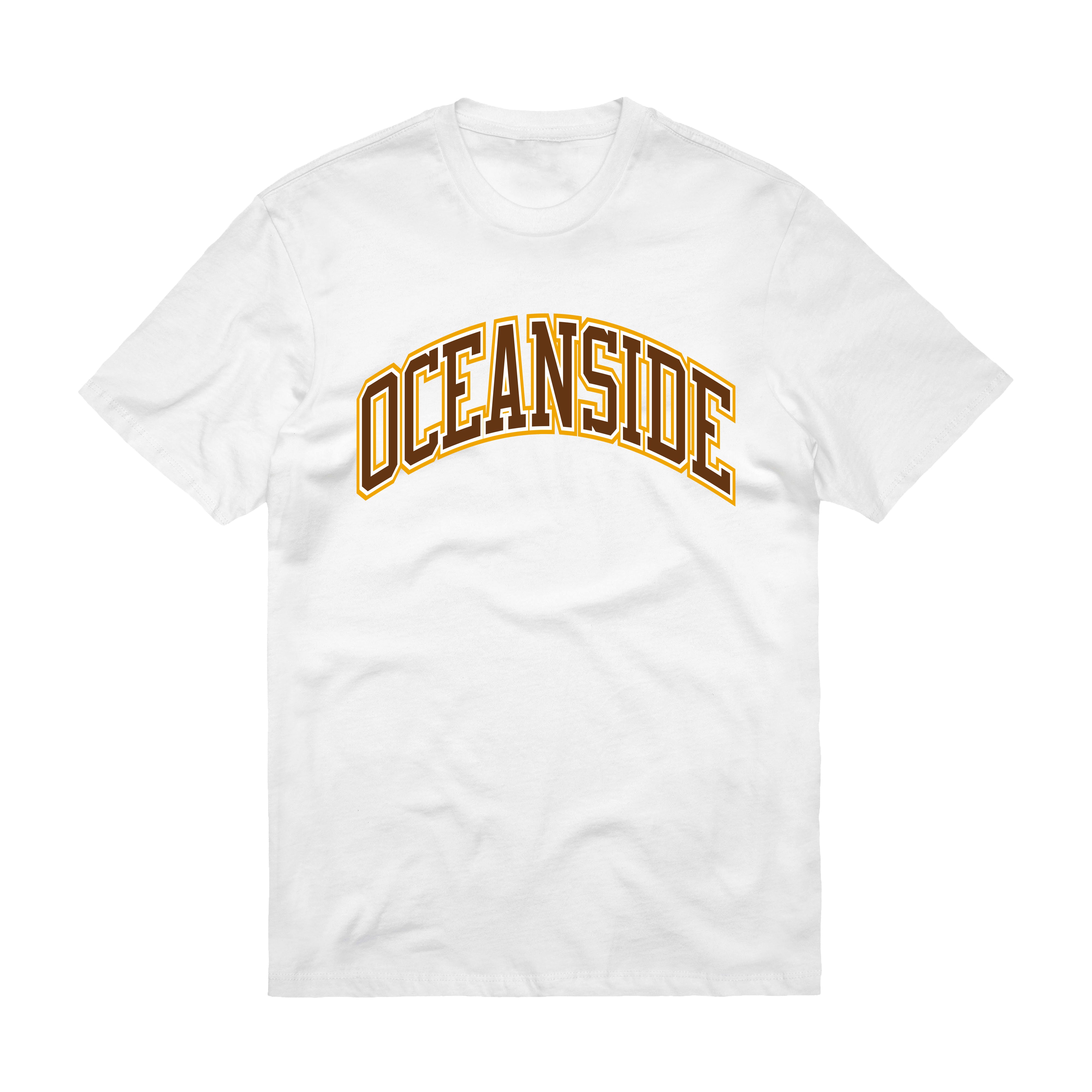 Brown n Gold Oceanside T-Shirt (White)
