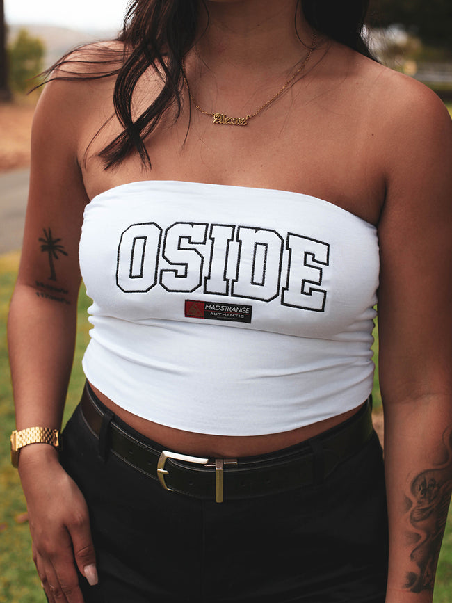 Oside Cropped Tube Top (White)